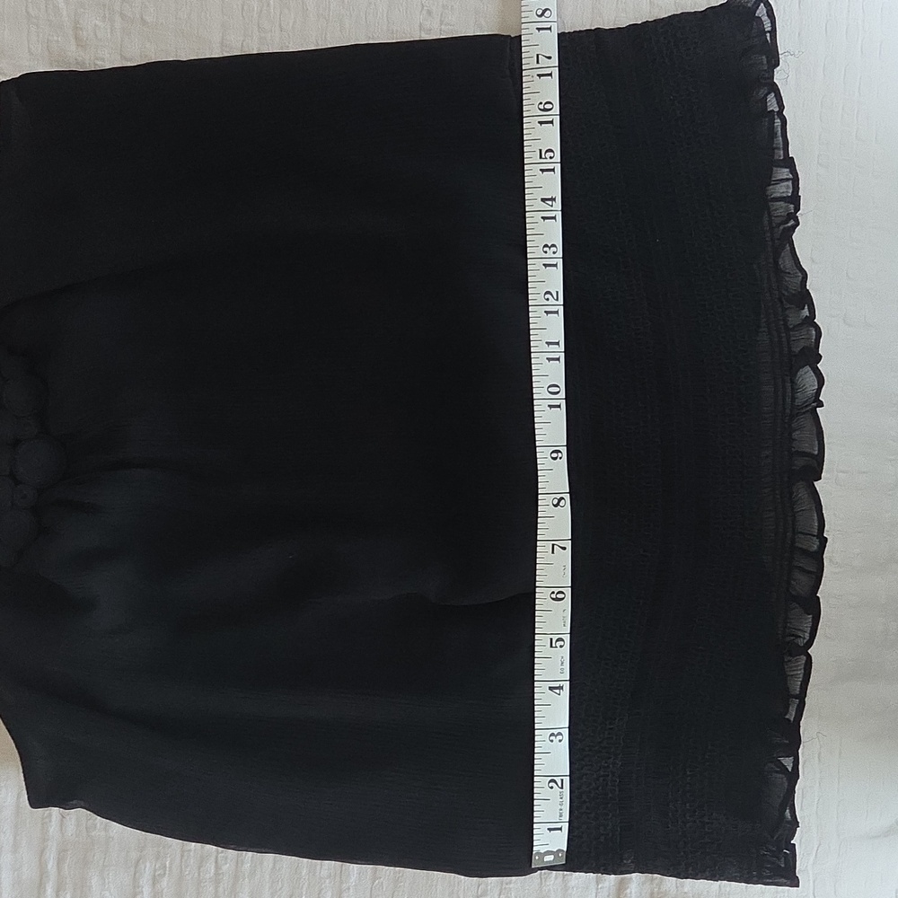 INC Women's 100% Silk Black Halter Sleeveless Top With Chifon Size 14 NWT - Picture 4 of 8